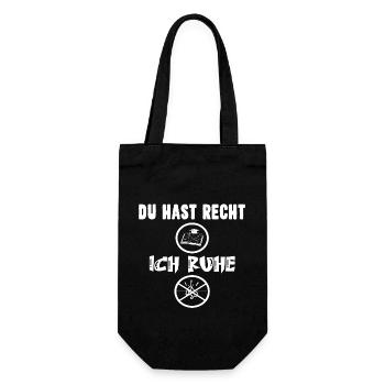 Du hast Recht ich Ruhe - Geschenkbeutel für Flaschen - Schwarz - Vorne