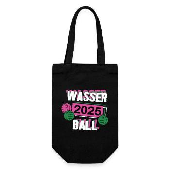 Wasserball 2025 Wasserballerin Wasserballspielerin - Geschenkbeutel für Flaschen - Schwarz - Vorne