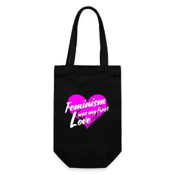 feminism was my first love - Gift Bag for Bottles - black - Front
