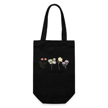 flower enthusiast - Geschenkbeutel für Flaschen - Schwarz - Vorne
