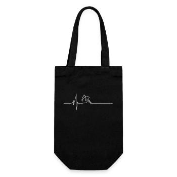 Électrocardiogramme - La Mort - Blanc - Sac à bouteille - noir - Devant