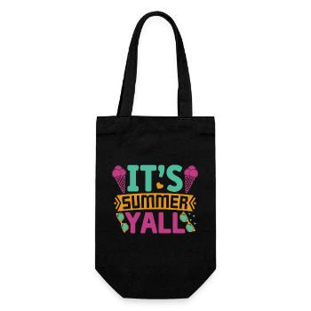 Es ist Sommer Yall - Geschenkbeutel für Flaschen - Schwarz - Vorne