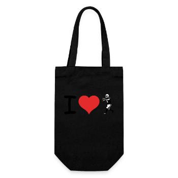 I love American Football - Relateable Sports Stick - Gift Bag for Bottles - black - Front