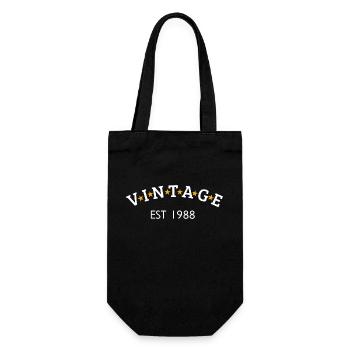 Vintage is 1988 - Gift Bag for Bottles - black - Front