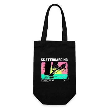 Skateboarding Skate Skater Skateboard Sk8 Vintage - Geschenkbeutel für Flaschen - Schwarz - Vorne