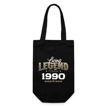 35ème anniversaire cadeau mari Original mars 1990 - Sac à bouteille - noir - Devant