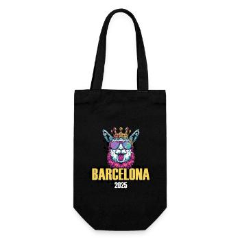 Barcelona 2025 Alpaca Party Holiday - Gift Bag for Bottles - black - Front