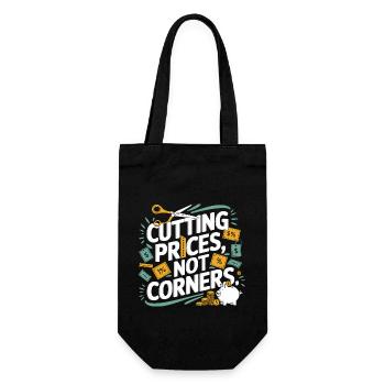 Preissenkung nicht Ecken Couponer Shopper Speichern - Geschenkbeutel für Flaschen - Schwarz - Vorne