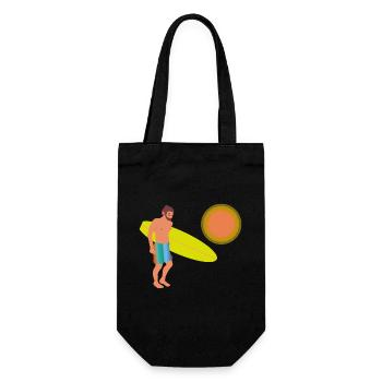 surfer - Gift Bag for Bottles - black - Front