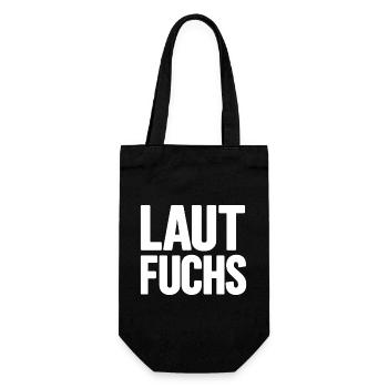 LAUTFUCHS - Geschenkbeutel für Flaschen - Schwarz - Vorne