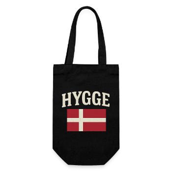 Hygge - Geschenkbeutel für Flaschen - Schwarz - Vorne