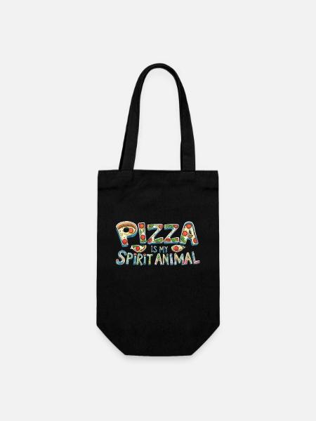 Pizza Love - Geschenkbeutel für Flaschen - Schwarz