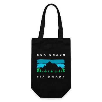 koa Gnadn fia dWadn - keine Gnade für die Wade - Geschenkbeutel für Flaschen - Schwarz - Vorne