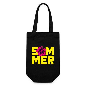 Summer Hawaii Blossom Holiday Holiday Flower Power Sun - Gift Bag for Bottles - black - Front