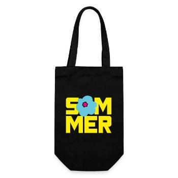 Summer Holiday Holiday Time Flower Blossom - Gift Bag for Bottles - black - Front