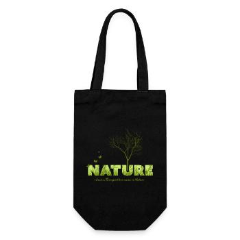 Vivid tree and nature motif for clothing - Gift Bag for Bottles - black - Front