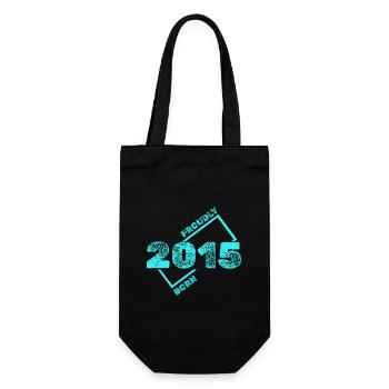 Geboren 2015 - Geschenkbeutel für Flaschen - Schwarz - Vorne