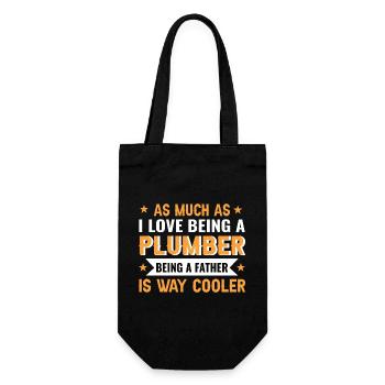 Humorvolles Papa-Plumber Design - Geschenkbeutel für Flaschen - Schwarz - Vorne