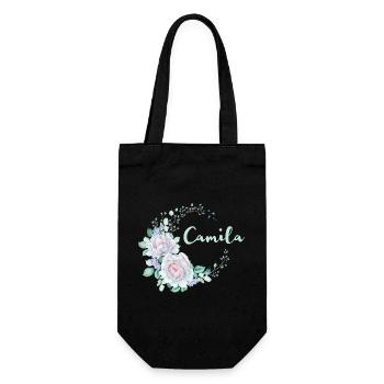 Für Camila - Geschenkbeutel für Flaschen - Schwarz - Vorne