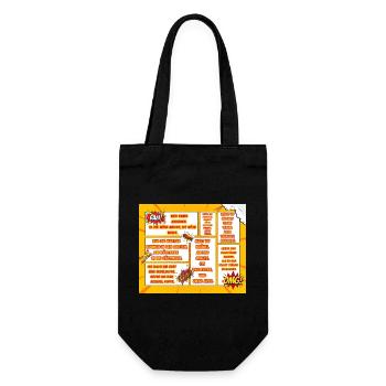Comic-style sayings for encouragers - Gift Bag for Bottles - black - Front