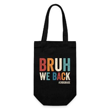 Bruder, wir sind zurück, 3. Klasse, erster Schulta - Geschenkbeutel für Flaschen - Schwarz - Vorne