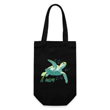Il mare - Sea Turtle Ocean - Gift Bag for Bottles - black - Front