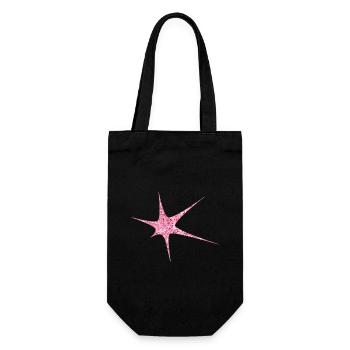 Paillettes roses Starburst Sparkle - Sac à bouteille - noir - Devant
