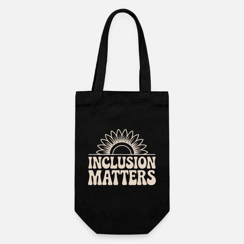 L’inclusion compte Le design du soleil avec la fleur - Sac à bouteille - noir