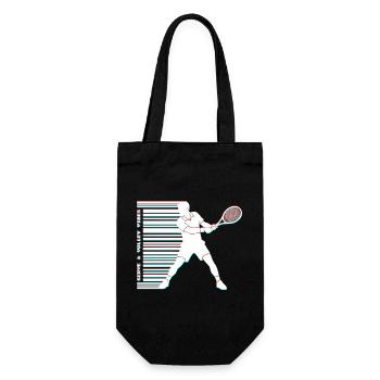 Tennis Glitch Barcode Sweat à capuche - Sac à bouteille - noir - Devant