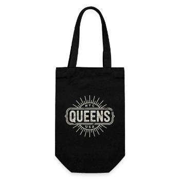 Queens - New York Souvenir Design - Gift Bag for Bottles - black - Front