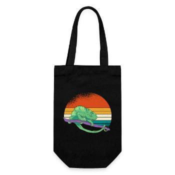 Sunset Chameleon - Gift Bag for Bottles - black - Front