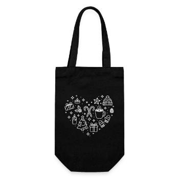Coeur de Noël Noël Coeur de Noël - Sac à bouteille - noir - Devant