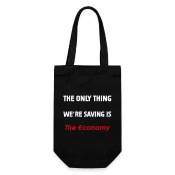 Saving the Economy - Gift Bag for Bottles - black - Front