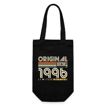 Original_1996_Jahrgang_Geburtstag_Geschenk_Retro - Geschenkbeutel für Flaschen - Schwarz - Vorne
