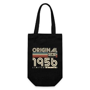 Original_1956_Jahrgang_Geburtstag_Geschenk_Retro - Gift Bag for Bottles - black - Front