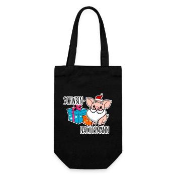 Happy Pig Nights with the Pig Night Man - Gift Bag for Bottles - black - Front