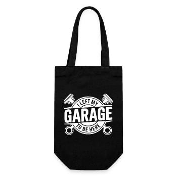 Ich habe meine Garage verlassen Zitat Mechaniker - Geschenkbeutel für Flaschen - Schwarz - Vorne