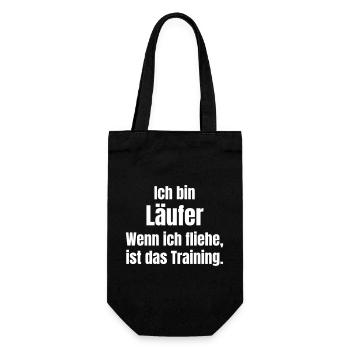 I am a runner training motivation - Gift Bag for Bottles - black - Front