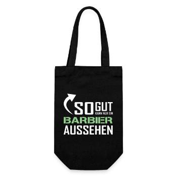 So gut kann nur ein Barbier aussehen - Geschenkbeutel für Flaschen - Schwarz - Vorne