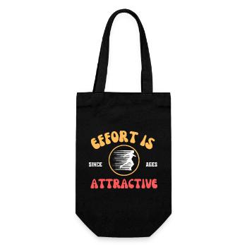 Effort is attractive - running, gym, sports wear - Gift Bag for Bottles - black - Front