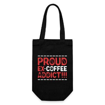 Kaffeeentzug Koffeinfrei Ex-Kaffeetrinker - Geschenkbeutel für Flaschen - Schwarz - Vorne