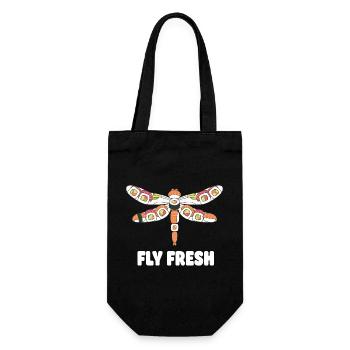 Sushi Dragonfly Fly Fresh - Gift Bag for Bottles - black - Front