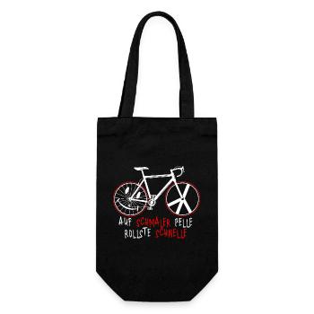 Rennrad - Geschenkbeutel für Flaschen - Schwarz - Vorne