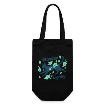 Chemin de chat à travers la mer de feuilles - Sac à bouteille - noir - Devant