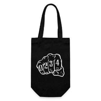 Bochum Design mit Vorwahl 0234 Ruhrpott Tasche - Geschenkbeutel für Flaschen - Schwarz - Vorne