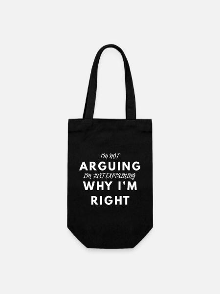 C’est drôle, je ne dis rien, j’ai raison, t-shirt sarcastique - Sac à bouteille - noir