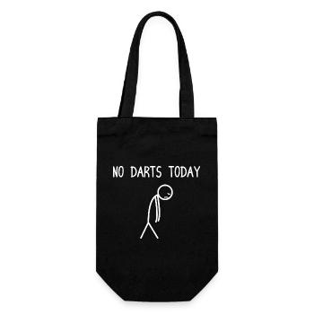 No Darts today Darts Player Darts Darts - Gift Bag for Bottles - black - Front