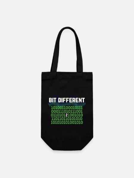 Etwas Anders – Nerdy Binary Error Design - Geschenkbeutel für Flaschen - Schwarz