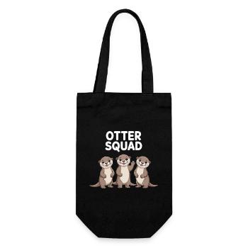 Otter Squad – Gruppen-Power - Geschenkbeutel für Flaschen - Schwarz - Vorne