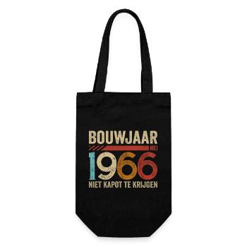 Bouwjaar mei 1966 niet kapot te krijgen - Gift Bag for Bottles - black - Front